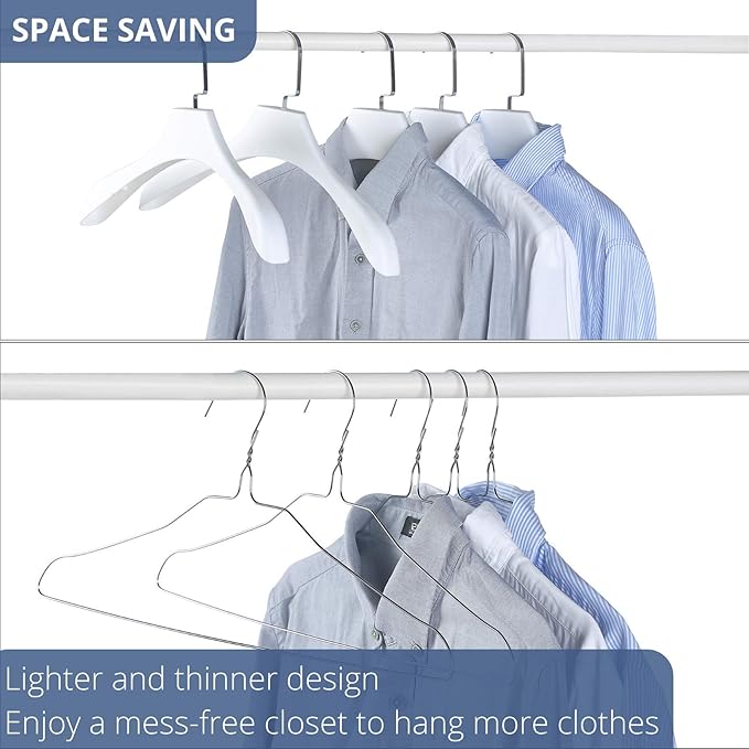 Mr. Pen- Wire Hangers, 10 Pack, Metal Hangers, Wire Hangers for Clothes, Wire Coat Hangers, Metal Clothes Hanger, Silver Hangers, Shirt Hangers, Slim Hangers, Thin Hangers, Standard Hangers