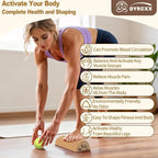 Extra Long Cork Balance Board - Longer Than Other Balance Plates, Foot Restoration & Balance Kit for Plantar Fasciitis Recovery - Professional Ankle Strength & Stability Trainer for Seniors & Standing Desk - Supports 440+ Lbs