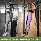 HPYGN Two Foots Pull Up Assistance Bands, Heavy Duty Resistance Band for Pull Up Bar, Adjustable Weight/Size with Fabric Feet/Knee Rest, Bands for Pull Up Assist for Strength Training, Pull Up