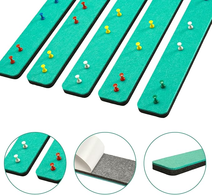 Bulletin Board Cork Board Cork Boards for Walls Cork Board for Office Pin Board Bulletin Boards for Walls (Green)