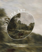 VIYYIEA Vintage Large Framed Wall Art for Living Room, Landscape Canvas Prints Home Decor, Painting Picture, Bedroom Wall Decor Gifts for Friends or Family -【Shadows on the Stream】-(36L x 24W)