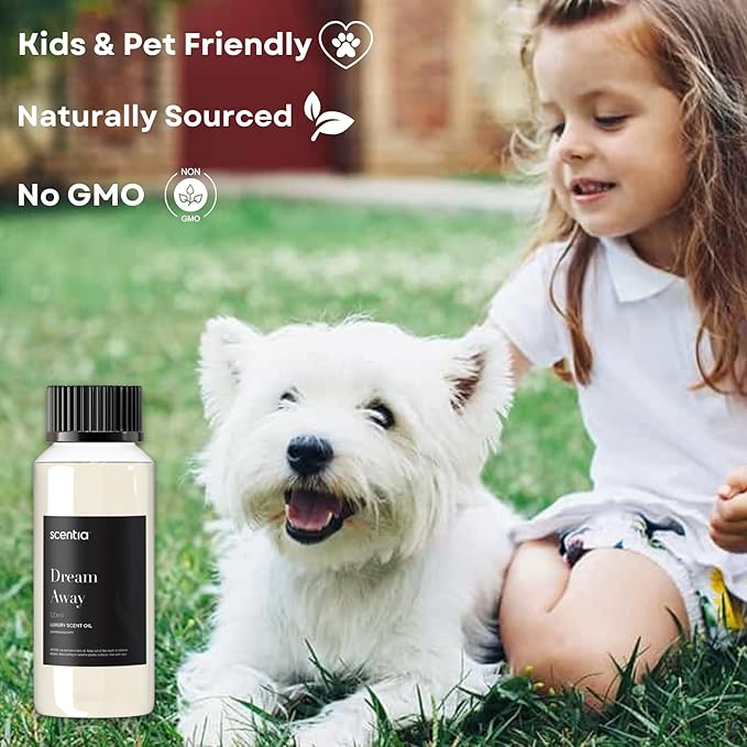 Scentia Fragrance Oil Blend, Inspired by Iconic Perfume, Home Luxury Scents, Essential Oil Blend Aromatherapy Diﬀusers, Humidifiers & Candle Making -Dream Away|120 ml | 4.06 Fl Oz, Thanksgiving Gift
