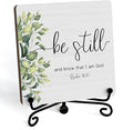 Home Decor, Farmhouse Be Still And Know That I Am God Shelf Decor For Living Room, Christian Gifts For Women Men, Entryway Tv Stand Fireplace Mantle Coffee Table Decoration (Still-10)