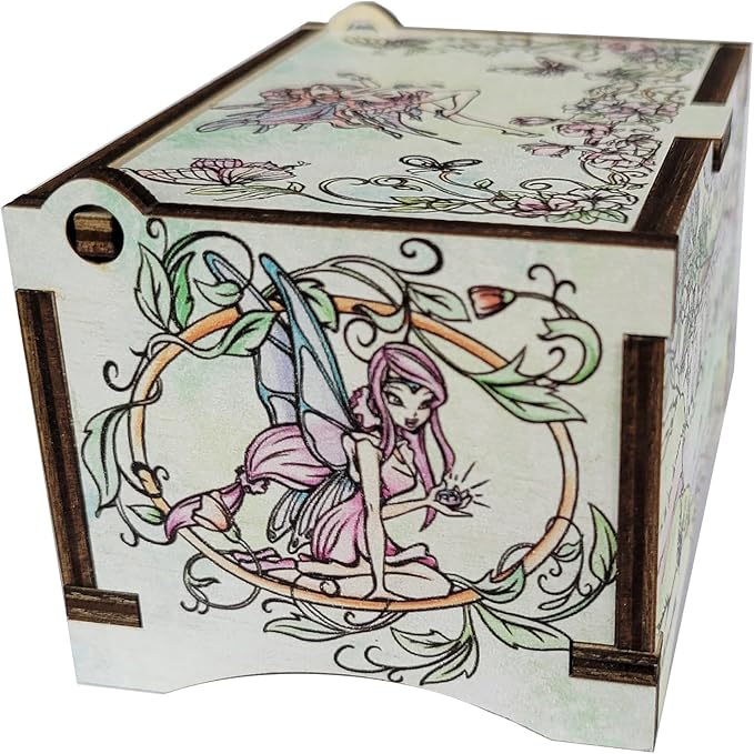 TheLaser'sEdge Fairy Music Box with Song Waltz of the Flowers, Gifts for Women, Men, Birthday, Christmas, Mother’s Day, Anniversary or Merchandise Decor