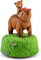 AIDLNS Sunshine of Mom’s Heart - Handcrafted Resin Bear Music Box, Rotating Collectible Figurine, Plays You are My Sunshine – Mother and Daughter Bear Gift for Birthday, Christmas & Home Decor