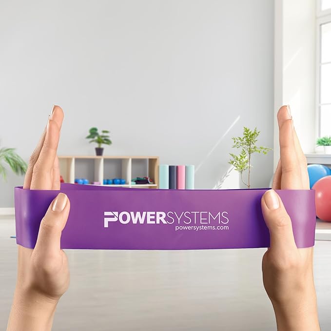 Power Systems Versa Loop Resistance Bands, 10-Pack – Color-Coded Exercise Bands for Workout, Strength Training, Physical Therapy