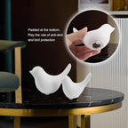 Notakia Small White Birds Statues Home Decor Modern Style Decorative Ornaments for Living Room Decor, Bedroom, Office Desktop, Cabinets (2Pcs White Birds)