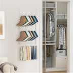 HapiRm Over Door Hat Rack - 3 Tier Wall Mounted Hat Organizer with 30 Movable Clips, Baseball Cap Organizer Storage Holds up to 30 Caps for Door, Bedroom, Closet