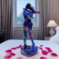 10.5 Inch Couple Sweethearts Lover Hug Kissing Statue Figurine Sculpture Resin Collectible Gifts for Office Home Decor Desk Accessories Decoration Figurines (Multicolor)