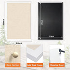 36''x24'' Inch Linen Cork Bulletin Board with Frame, Decorative Pin Board for Office Home and School Wall Decor
