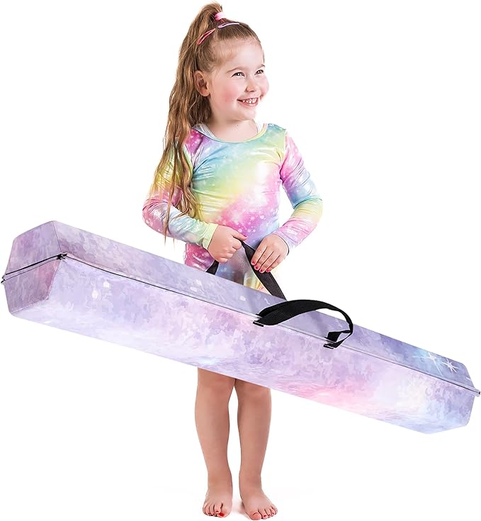 Artistic Gymnastics Beam for Home - 210/240/270/300 - Amazing Balance Equipment for Kids at Home - Faux Suede, High Density EVA Foam - Carrying Straps