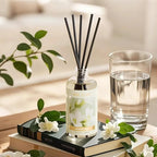 Airkeep Reed Diffuser Oil Refill with Diffuser Sticks, 6.76 Fl Oz(200ml) Jasmine Mint Scented Oils, Aroma Therapy, Home Fragrance & Air Freshener, Office Décor, Decoration