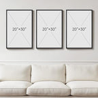 Large Framed Neutral Modern Abstract Wall Art, 3 Piece Black and Beige Canvas Prints Paintings Artwork for Walls, Minimalist Line Pictures for Living Room Hallway Office Wall Decor -Total 30x60 Inch
