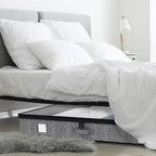 Fixwal 2 Pack Under Bed Storage Containers, Below 4.5 Inches Low Profile Underbed Organizer Clothes Storage with Sturdy Sidewalls and Bottom