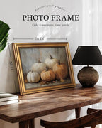 VIYYIEA Vintage Gold Framed Wall Art for Living Room, Pumpkins Canvas Prints Home Decor, Oil Painting Picture, Bedroom Wall Decor Gifts for Friends or Family -【Five Pumpkins 】-(16L x 12W)
