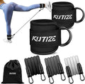 Ankle Resistance Bands with Cuffs for Women & Men - 3-Level Adjustable Leg & Glute Workout Equipment, Portable Home Gym Exercise Bands for Kickbacks, Hip Thrusts, Yoga, Strength Training