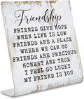 Friendship Signs for Women Friends, Friend Birthday Gift Ideas Office Gifts for Friends Sisters Coworkers Decorations On Shelf Table Desk for Living Room Bedroom Home Office dksg11