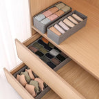 Dresser Drawer Organizer 8 Pack Clothes Underwear Sock Storage Beige and Brown Drawer Dividers Grey Foldable Closet Organizer Storage Box Dresser Drawer Organizers