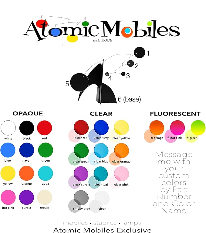 Atomic Mobiles Sensational Moderne Art Stabile Made in USA - Coffee Table Art Mid Century Modern Retro Style