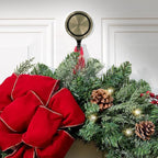 Haute Decor Attract Pinch-Free Magnetic Wreath Hanger (Antique Brass) - 1 Pack - for Metal Doors and Surfaces Around Home, Office, Garage, School