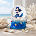 Mermaid Snow Globe Music Box with Light, Plays You are My Sunshine, Blue Ocean Musical Snow Globe Gift for Women, Wife, Girlfriend, Daughter, Mom, Birthday Anniversary Christmas Decor