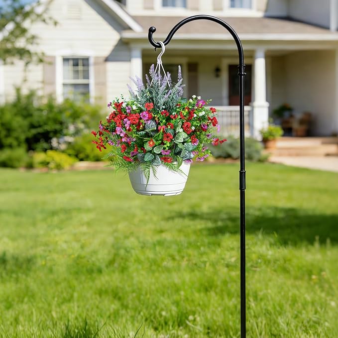 Fake Artificial Flowers for Outdoors Faux Plants Outside Indoor,Realistic UV Resistant Silk Flower for Home Patio Garden Back Yard Front Poch Decor Spring Summer(12 Bunches)