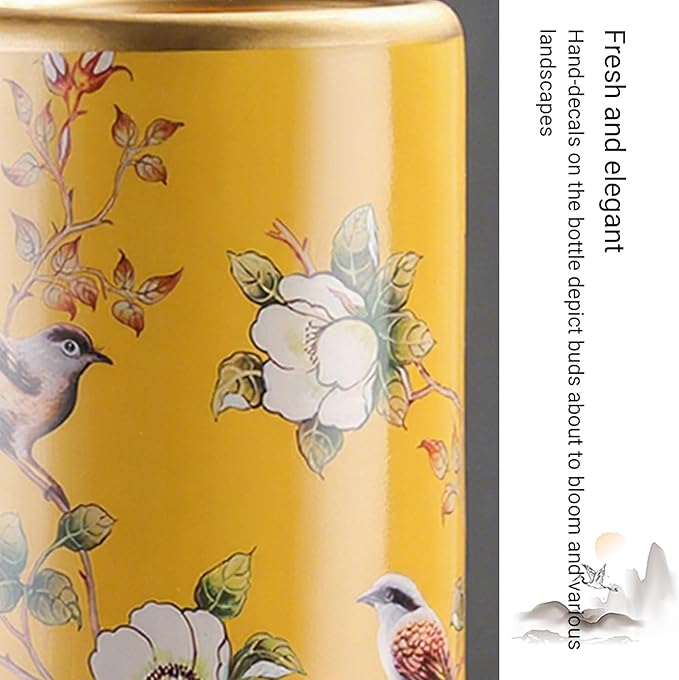 Ceramic Umbrella Stand, Vintage Ceramic Umbrella Stand, Umbrella Holder for Entryway, Multi-Functional Painted Porcelain, for Home Office Entrance Indoor(A)