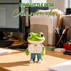 Positive Frog Figurine - 4.9" Tall Hand-Painted Resin Indoor Office Desk Decoration with Cute Motivational Sign, Funny Gift for Women Friends Bestie BFF Bestfriend Coworkers