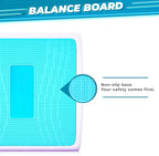 Professional Balance Board –Fascia Relase Tool- Multi-Functional Wobble & Slant Board with Anti-Slip Design, Acupressure Points for Core, Abs & Rehab Training – Fitness & Standing Desk Equipment – Supports Up to 440 lbs