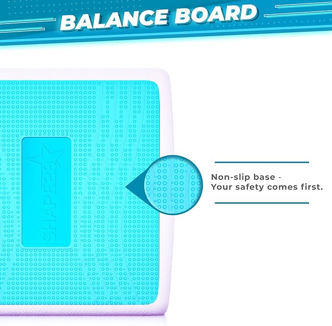 Professional Balance Board –Fascia Relase Tool- Multi-Functional Wobble & Slant Board with Anti-Slip Design, Acupressure Points for Core, Abs & Rehab Training – Fitness & Standing Desk Equipment – Supports Up to 440 lbs