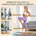 CuttySark Cork Balance Board 6-in-1 Foot & Ankle Strengthener Kit, Premium Natural Cork Balance Trainer + Massage Roller & Ball+Toe brace + yoga resistance band&Carry Bag - Professionally designed to enhance balance, stability, and foot strength, Impro...
