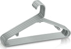 Utopia Home Plastic Hangers 30 Pack - Clothes Hanger with Hooks - Durable & Space Saving (Grey)