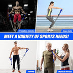 WOQQW Heavy Resistance Bands for Working Out, 350lbs/450lbs Exercise Bands with Handles, Workout Bands Set for Men, Fitness Weight Bands for Muscle Strength Training,Stretching,Slim,Home Gym Equipment