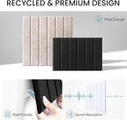 Large Cork Bulletin Board for Wall 36"x24", 6 Pack Felt Slat Wall Panel Tiles with 50 Pushpins, 30 Safe Removable Adhesive Tabs, Decorative Pin Board Tack Board for Office Home School (Beige, 36"x24")