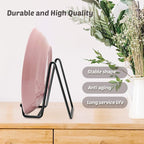 Mocoosy 2 Pack 4 Inch Plate Stands for Display - Black Iron Easel Plate Holder Display Stands Metal Frame Holder Stands for Pictures, Photo, Decorative Plate Dish and Tabletop Art