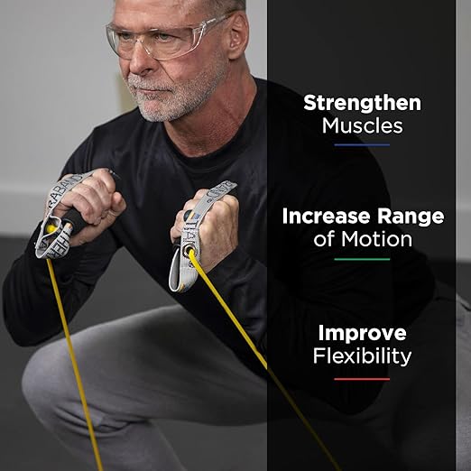 THERABAND Resistance Tubing with Soft Handles, Yellow, Light Level, 48" Latex Stretch Resistance Bands for Exercise, Professional Workout Bands for Upper & Lower Body, Color-Coded Levels