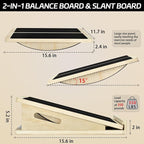 Ultimate Wobble & Slant Board Combo for Balance Training, Calf Stretching, and Core Strength – Perfect for Balance Boards、Wobble Board and Calf Stretcher Enthusiasts