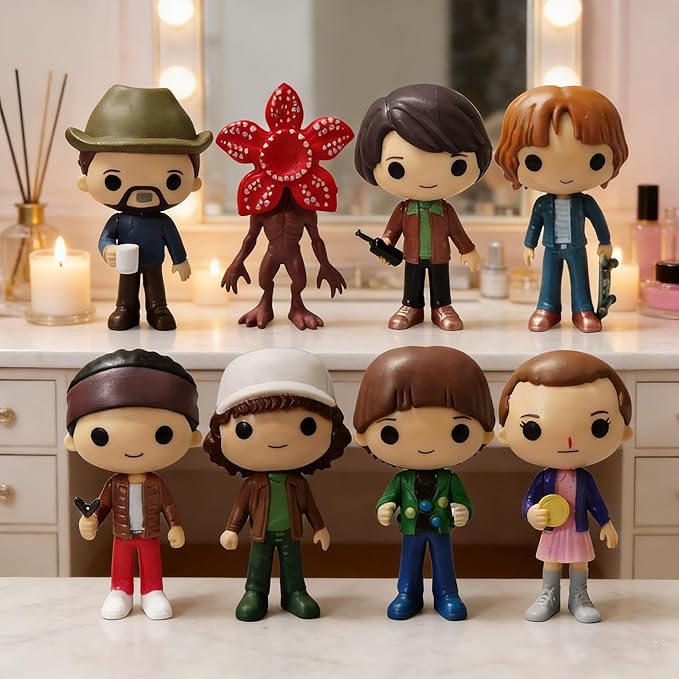 8Pcs Stranger Figure,Character Model Collectable Figure Creative Gift for Fans