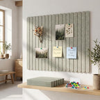 Yookeer Large Scalloped Felt Bulletin Board 36'' x 24'' Cork Board Alternative for Office Wall Decor 6 Pack with 25 Safe Removable Adhesive Tabs Push Pin, Felt Pin Boards for Home Office(Green)