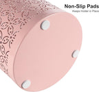 Metal Round Umbrella Stand,Free Standing Umbrella Holder Bin, Canes Walking Sticks Holder for Entryway, Home, Office,Pink