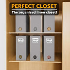 SpaceAid 6 Pack Bed Sheet Organizers and Storage, Foldable Sheet Organizer for Linen Closet, Sheets Set Folder Keeper with Window XL (Queen & King Size) Bedding Container (Gray, 6 Pack)