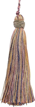 DÉCOPRO Set of 10 Decorative Dusty Rose Olive Green Eggplant 4 inch Tassel Imperial II Collection Style# ITS Color: Olive Rose - 1010