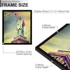 100% Solid Wood 11x13 Picture Frame Set of 3, Black Frame for 11 x 13 Inch Picture Poster Photo, Light Weight 11 by 13 HQ Matte Black Frame for Wall - 3 Pack/Black/11 x13