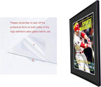 2 Packs Sports Magazine Frame Fits Measuring 8.5 x 11.25 Inch Magazine Display Frame with Black Core Matting and Installed Hangers for Wall Hanging