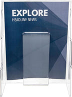 Deflecto Stand-Tall Wall Magazine Holder, Wall Mount Display, Break-Resistant Pocket, Clear, 9-1/8"W x 11-3/4"H x 2-3/4"D (55501)