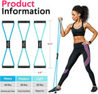 RENRANRING Figure 8 Fitness Resistance Bands with Handles - Exercise Tube Band Set of 3 for Arm and Shoulder Stretch, Rope 8 Word Elastic for Women and Men