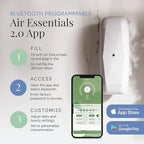 Air Esscentials The Diamond Gift Set, Smart Scent Air Machine Kit, Cold & Waterless Fragrance Oil Diffuser with 2 Signature Scents & Bluetooth Control, Herbal & Citrus Aromas, White