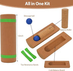 Cork Balance Board, Natural Cork Ankle Stability Trainer Kit, 4-in-1 Foot Strengthener for Enhanced Foot Strength, Prevent Falls, Balance Trainer