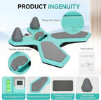Balance Board for Core Trainer, Plank Board for 360° Tilt & Twist Design, Multi-Functional Handles, Phone Holder & Maze Game, Elbow Pad, Fluorescent Green