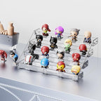 Acrylic 4-Tier Display Stand, Organizer, Storage Rack, Perfume, Spice, Figure, Cupcake, Card Display Stand, 12.2"x8.38"x6.22"